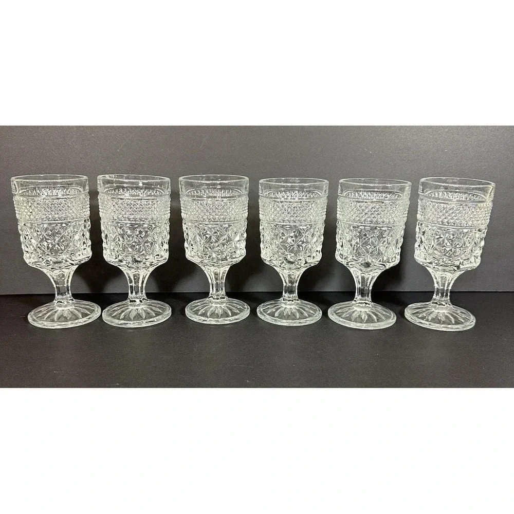 Anchor Hocking Wexford Claret Wine Glasses Set Of 6 Juice Clear 5 3/8
